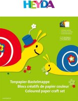 HEYDA 204773206 Tonpapier-Bastelmappe 25 x 35 cm 100 %...