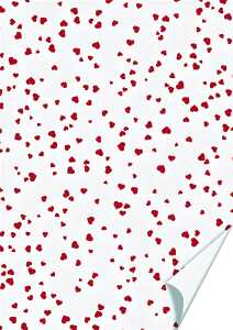 Motivkarton Happy Papers Herzen A4 rot/weiss