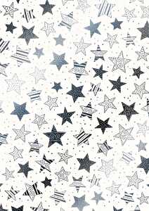 Transparentpapier Christmas Colour Sterne A4 silberfarben