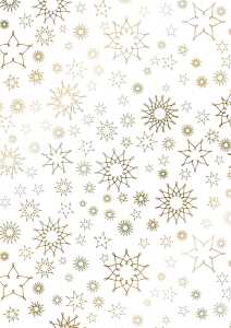 HEYDA Transparentpapier Stardust Rollen 50 x 70 cm weiss/goldfarben