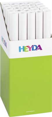 HEYDA 204879600 Transparentpapier-Rollen Rollen 50 x 70 cm Display ca. 21 x 21 x 36/515 cm weiss