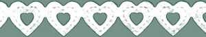 HEYDA Papierspitze selbstklebend Herzen 2 m x 8 mm Papier weiss