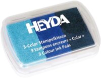 HEYDA 204888464 Stempelkissen 3-Color 9 x 6 cm Blautöne