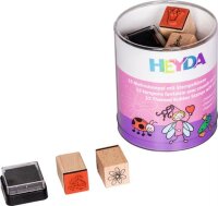 HEYDA 204888487 Stempel-Set Prinzessinnen und Feen Holz