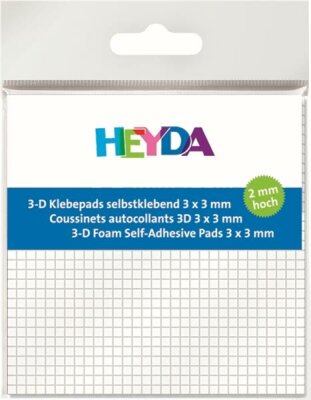 HEYDA 204889005 3D-Klebepads 3 x 3 x 2 mm weiss