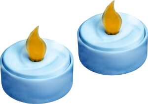 HEYDA 204889144 Teelicht elektrisch weiss mit gelber Flamme