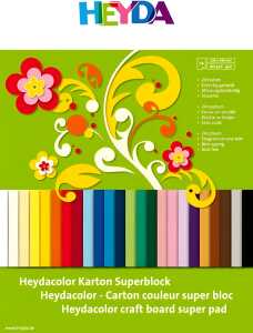 HEYDA 205171809 Tonkarton-Block HEYDA Color 24 x 34 cm 24 Farben