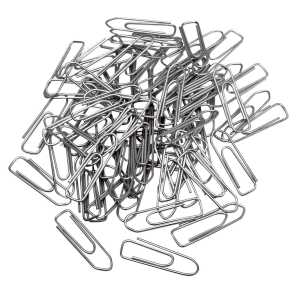 Briefklammern, eckig, verzinkt, 26 mm, Schachtel à 100 Stück