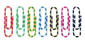 Briefklammern ZEBRA, bunt gemischt, kunststoffüberzogen, 28 mm, rund, SB-Dose à 90 Stück