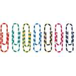 Briefklammern ZEBRA, bunt gemischt,...