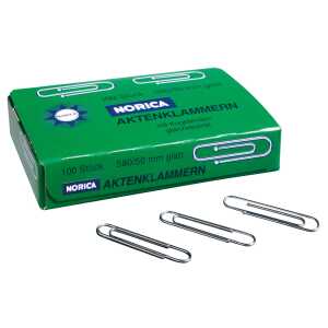 WEDO® Büroklammer 50 mm glatt (Norica 580-50). 100 Stück.