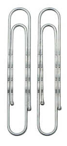 NORICA Briefklammern, 77 mm, gewellt verzinkt, Schachtel à 100 Stück