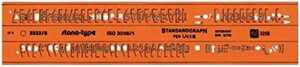 Standardgraph Schriftschablone stano-type Typ B gerade, Mittelschrift 3,5 mm