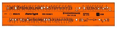 Schriftschablone 5mm Type 2522 STANDARDGRAPH 25225