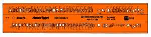 Standardgraph Schriftschablone stano-type Typ B gerade, Mittelschrift 5 mm