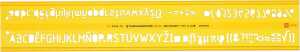 Standardgraph Schriftschablone ISONORM 3098/1 DIN 6776,TypB gerade Mittelschrift 10mm