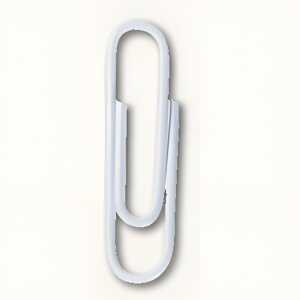 Briefklammern, kunststoffüberzogen, Weiß, 26 mm, rund, Dose à 100 Stück