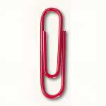 Briefklammern, kunststoffüberzogen, Rot, 26 mm,...