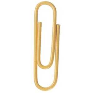 Briefklammern, kunststoffüberzogen, Gelb, 26 mm, rund, Dose à 100 Stück