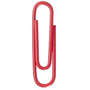 Briefklammern, kunststoffüberzogen, Orange, 26 mm, rund, Dose à 100 Stück