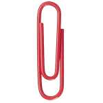 Briefklammern, kunststoffüberzogen, Orange, 26 mm,...