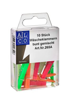 Alco Briefklammern, kunststoffüberzogen, bunt gemischt, 26 mm, rund,