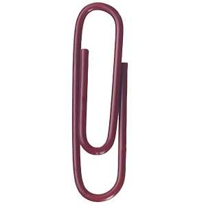 Briefklammern, kunststoffüberzogen, Braun, 26 mm, rund, Dose à 1000 Stück