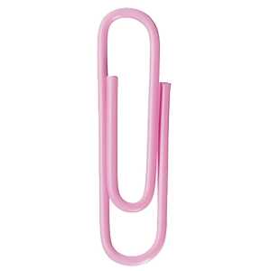 Briefklammern, kunststoffüberzogen, Rosa, 26 mm, rund, Dose à 1000 Stück