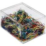 Briefklammern, kunststoffüberzogen, bunt gemischt, 26 mm, rund, Dose à 1000 Stück