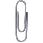 Briefklammern, kunststoffüberzogen, Grau, 26 mm,...