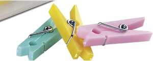 Wäscheklammern, bunt gemischt, 32 mm, SB-Dose à 10 Stück