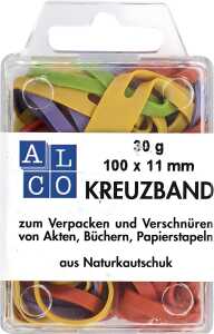 Alco Kreuzbänder, bunt gemischt, 100 x 11 mm, Dose à 30 g