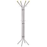 Standgarderobe, Metall, silberfarben 4 Holzknöpfe, 8...