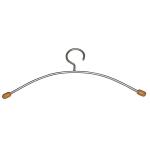 Alco Kleiderbügel Metall Holzenden 40cm silber 2...