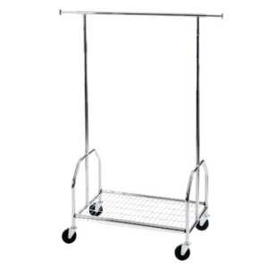Mobile Garderobe, fahrbar, Metall, verchromt, 3 Höhen, Gitterablage, (B/T/H) 90 x 54 x 131/150,5/170 cm