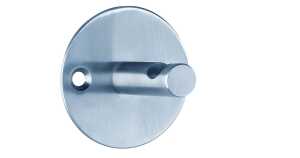 Garderobenhaken, Edelstahl gebürstet stabile Ausführung, inkl. Montagematerial