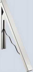 Klappgarderobe, Metall, verchromt, zusammenklappbar, inkl. Montagematerial