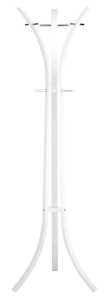 Standgarderobe, Metall, lackiert, glänzend Weiß, (H/Ø) 178/55 cm