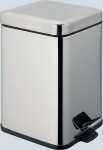 Alco Tretabfalleimer Metall verchromt 12l silber