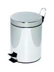 Tretabfalleimer, rund, verchromt, Stahlblech,...