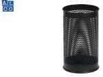 Alco Papier-Abfallsammler Metall gelocht 15l schwarz