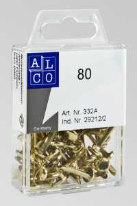 Alco Musterbeutelklammer Eisen vermessingt No. 3 80 Stück