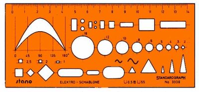 STDGRAPH Elektro-Schablone Schule/Ausbildung 1 Stück