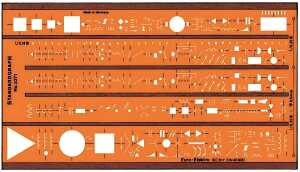 Standardgraph Schablone Euro-Elektro IEC617/Feinminen
