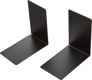 Buchstützen, Metall, Schwarz, (L/B/H) 85/140/140 mm, VE = 1 Paar