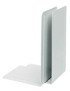 Buchstützen, Metall, Weiß, (L/B/H) 130/240/140 mm, VE = 1 Paar