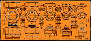 Standardgraph Sechskant-Schr./Mutternschablone 1 Stück