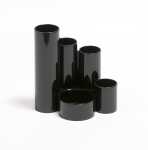 Schreibtisch-Butler, Schwarz, Kunststoff, 5 Röhren