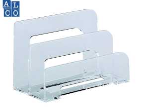 Briefständer, Acryl, 2 Fächer, (L/B/H) 75/150/95 mm