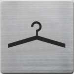 Piktogramm, "Garderobe", Edelstahl...